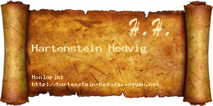 Hartenstein Hedvig névjegykártya